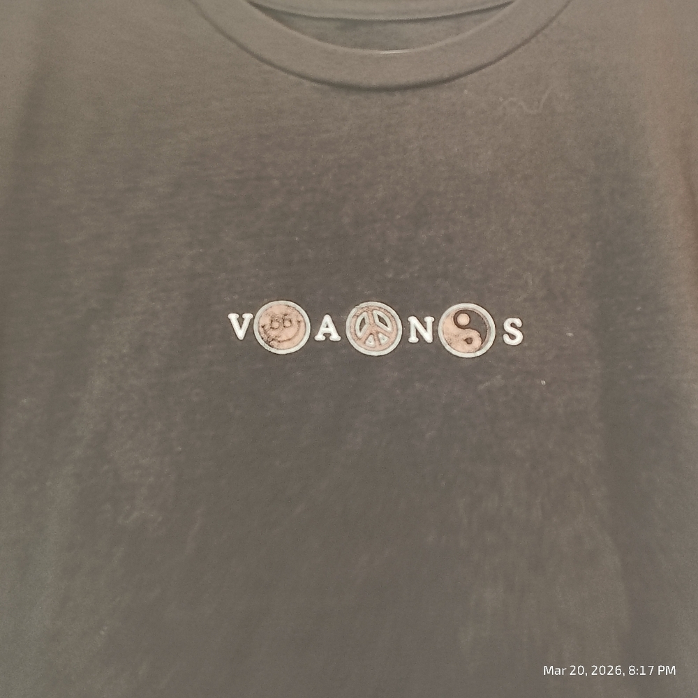 VANS WOMENS XL SHIRT PEACE YIN YANG 1966 90S GRUNGE SKATER SKATEBOARD 100% COTTO - Picture 3 of 4